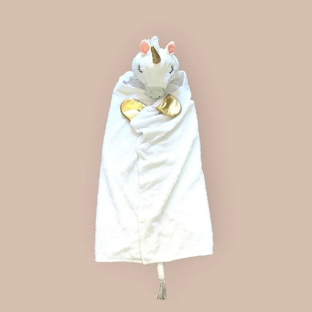 Pillowfort unicorn white hooded blanket - Picture 3 of 9